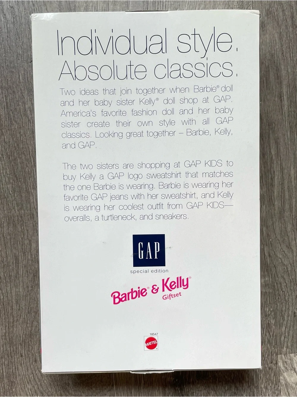 GAP Special Edition Barbie & Kelly Giftset New In Box